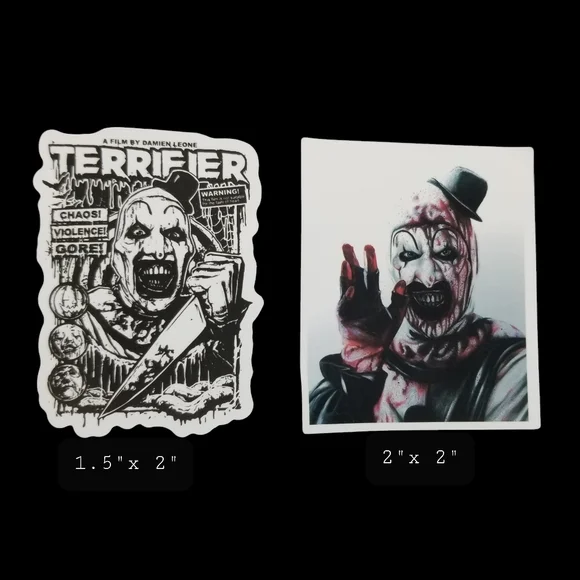 Terrifier Vinyl Stickers Set Of 2 - Picture 2 of 3